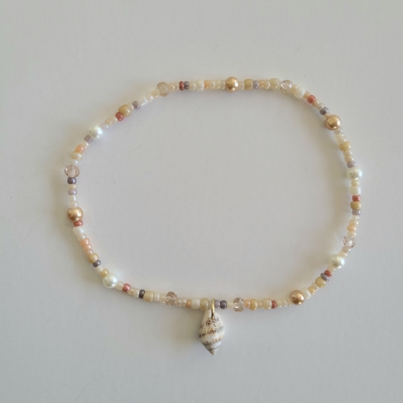 Sandy Beach Beaded Ankle Bracelet - Picture 1 of 6